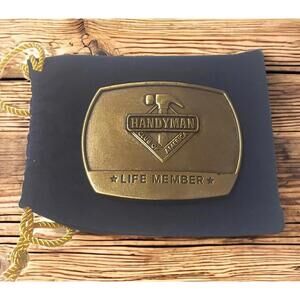 Vintage 1996 Handyman Club of America Life Member Belt Buckle